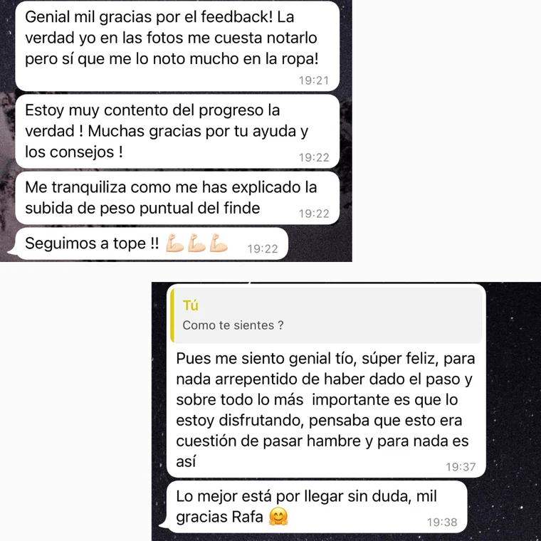 Conversación real con un cliente del programa