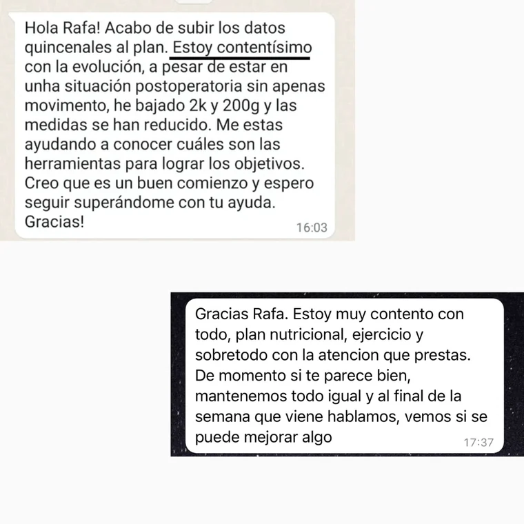 Conversación real con un cliente del programa