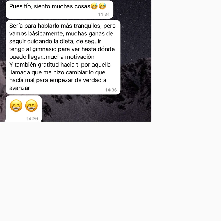 Conversación real con un cliente del programa